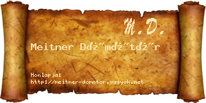 Meitner Dömötör névjegykártya